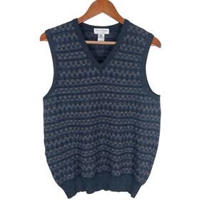 Vintage Tricots St. Raphael 100% Wool Sweater Vest Academia Men's Size Large